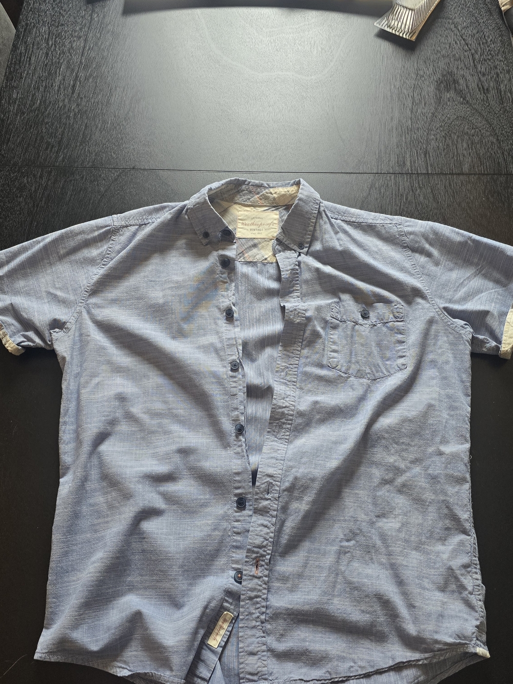 Weatherproof Light Blue Short-Sleeve Button-Down Shirt
